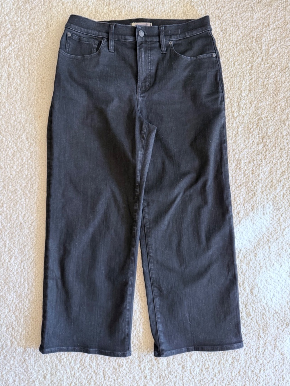Madewell Women's The Perfect Vintage Wide-Leg Jean - Black - 30P